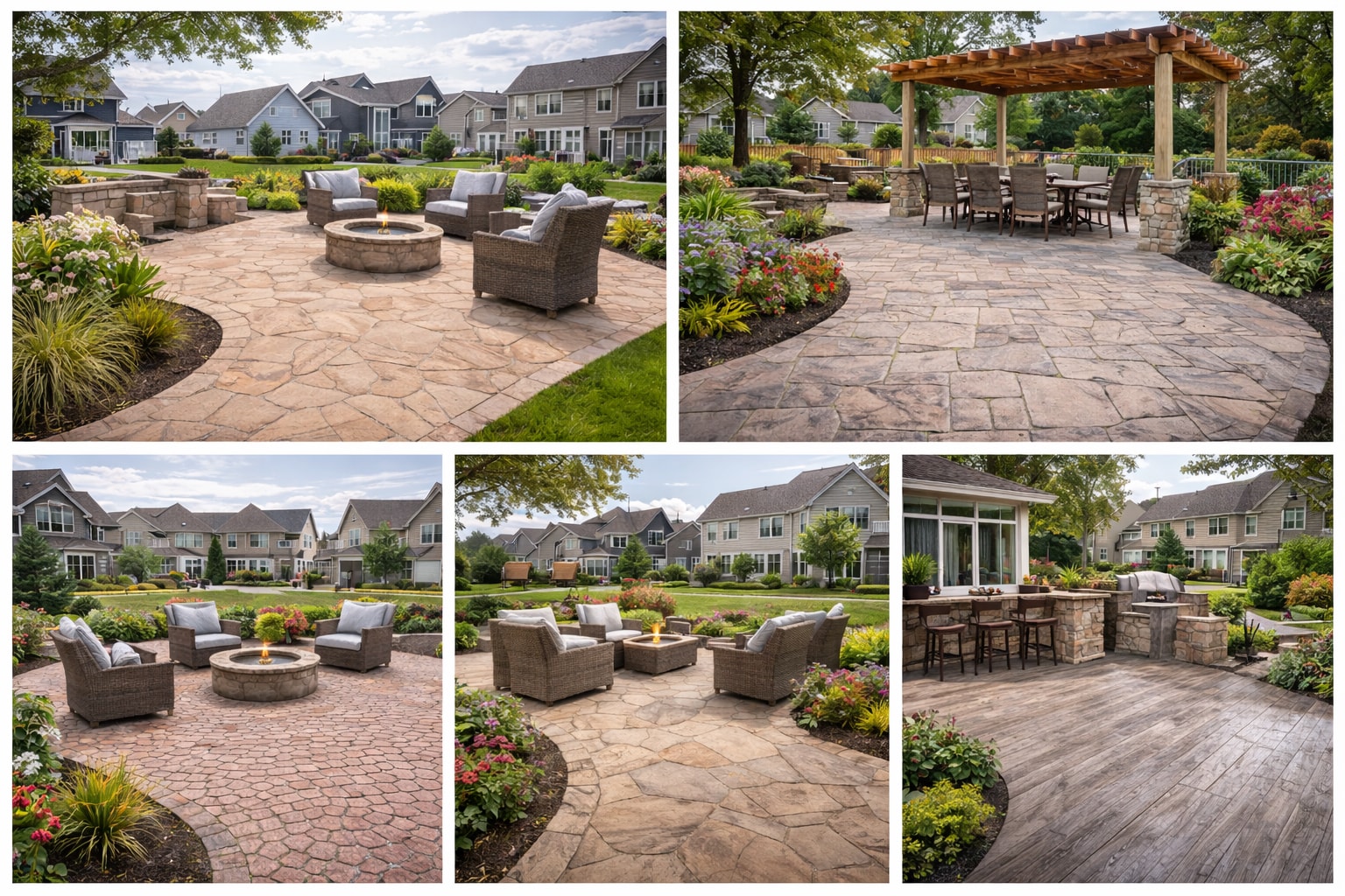 Bigfoot Exteriors patio and outdoor living project collage